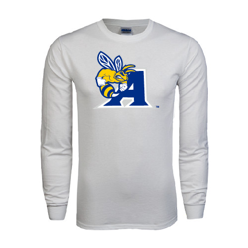  White Long Sleeve T Shirt - A Logo