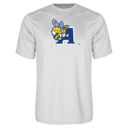  White Performance Tee - A Logo