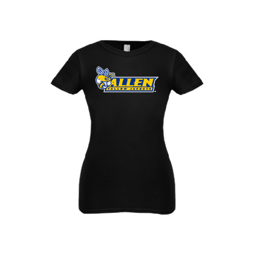  Next Level Girls Black Fashion Fit T Shirt - Official Logo