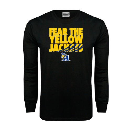  Black Long Sleeve T Shirt - Fear the Yellow Jackets