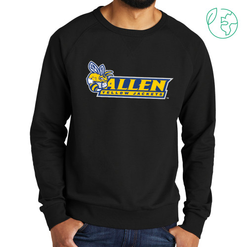  Allmade Black Organic French Terry Crewneck Sweatshirt - Official Logo