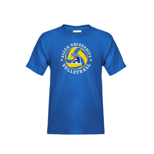  Youth Royal T Shirt - Logo in Volleyball
