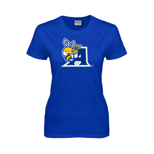  Womens Royal Short Sleeve Tee - A Logo