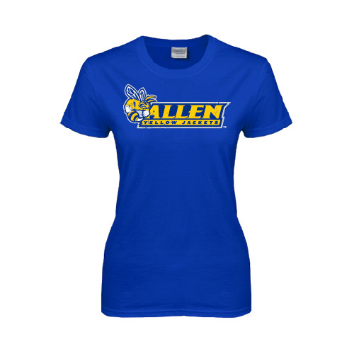  Womens Royal Short Sleeve Tee - Official Logo Distressed