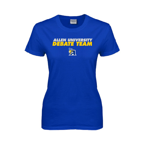  Womens Royal Short Sleeve Tee - Stacked words Debate Team