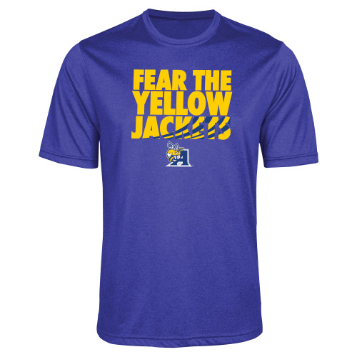  Royal Heather Performance Contender Tee - Fear the Yellow Jackets