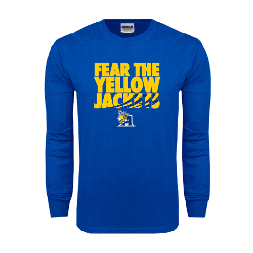  Royal Long Sleeve T Shirt - Fear the Yellow Jackets