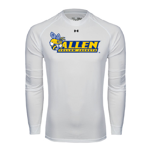  Under Armour White Long Sleeve Tech Tee - Official Logo