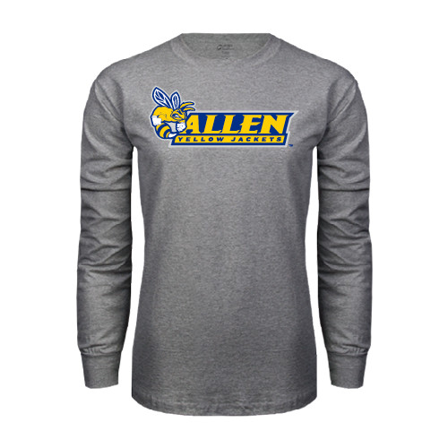  Grey Long Sleeve T Shirt - Official Logo