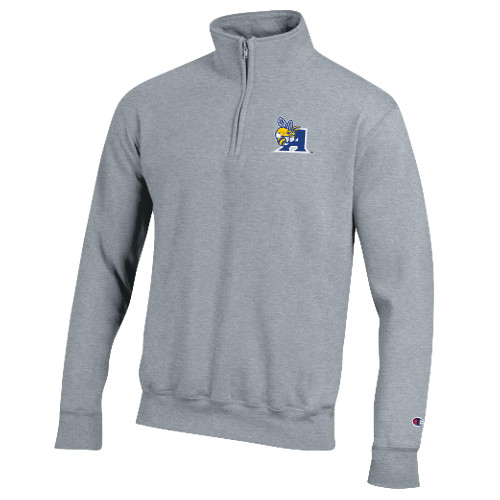  Champion Heather Grey Fleece 1/4 Zip - A Logo