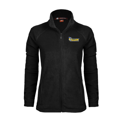  Womens Black Fleece Full Zip Jacket - Official Logo