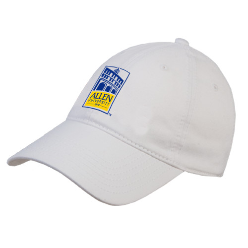  White Unstructured Adjustable Low Profile Hat - Edu Mark