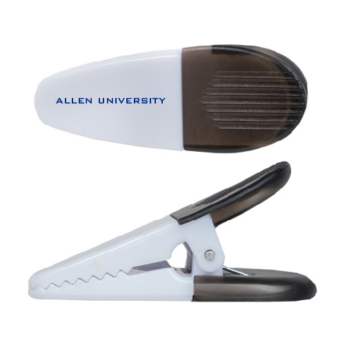  White Crocodile Clip/Magnet - Allen Word Mark