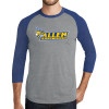 Thumbnail image for  Grey/Royal Heather Triblend Baseball Raglan Tee