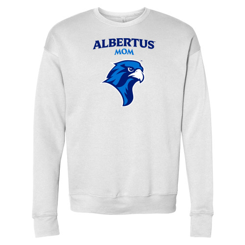  Bella + Canvas White Fleece Crew - Albertus Magnus Mom
