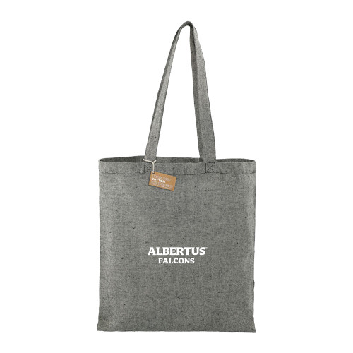  Recycled Cotton Twill Black Tote - Albertus Magnus Falcons Wordmark