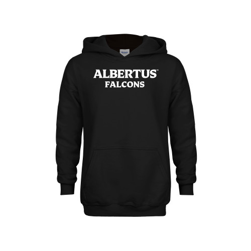  Youth Black Fleece Hoodie - Albertus Magnus Falcons Wordmark