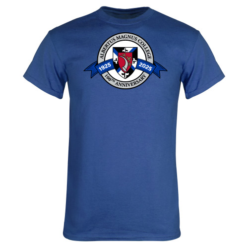  Royal T Shirt - Albertus Magnus College 100th Anniversary Seal