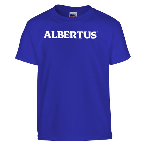  Youth Royal T Shirt - Albertus Magnus Wordmark