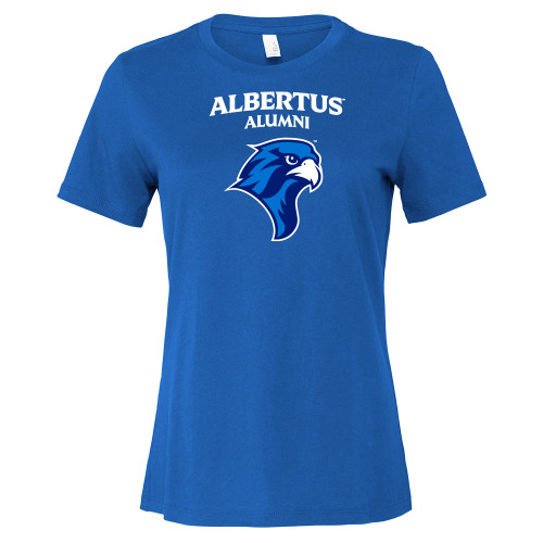  Bella + Canvas Womens Royal Relaxed Cotton T Shirt - Albertus Magnus Alumni