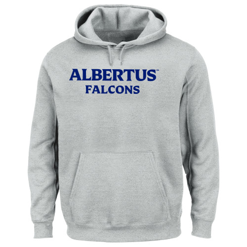  Extended Heather Grey Hoodie - Albertus Magnus Falcons Wordmark