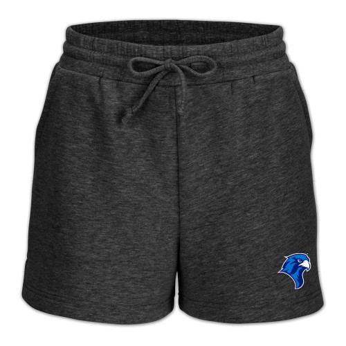 Boxercraft Womens Charcoal Heather Fleece Short - Albertus Magnus Falcon Head