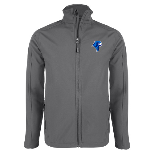  Charcoal Softshell Jacket - Albertus Magnus Falcon Head
