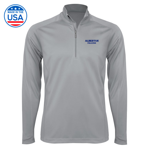  Syntrel Platinum Interlock 1/4 Zip - Albertus Magnus Falcons Wordmark