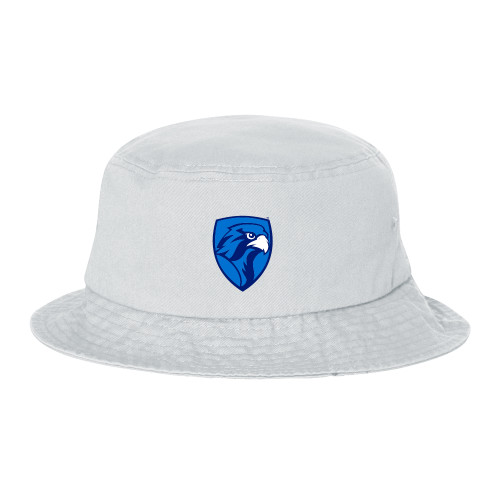  Sportsman White Bucket Hat - Albertus Magnus Falcon Shield