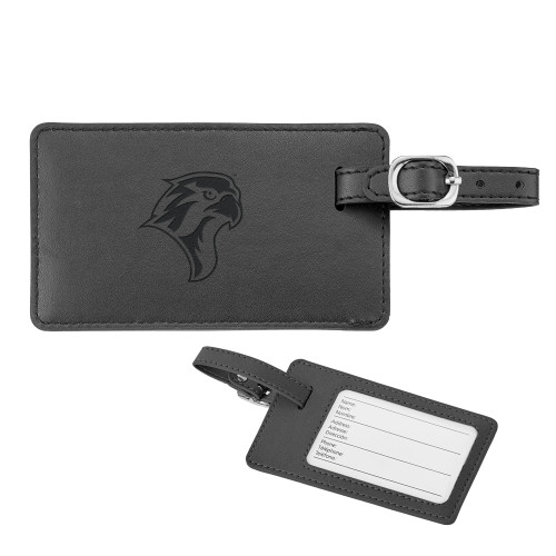  Neoskin Black Luggage Tag - Albertus Magnus Falcon Head Engraved