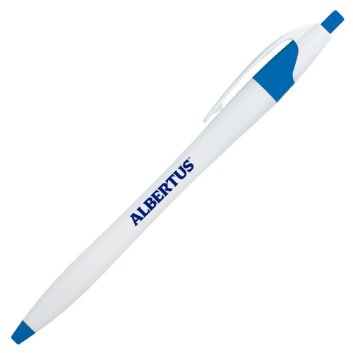  Dart White/Blue Pen w/Blue Ink - Albertus Magnus Wordmark