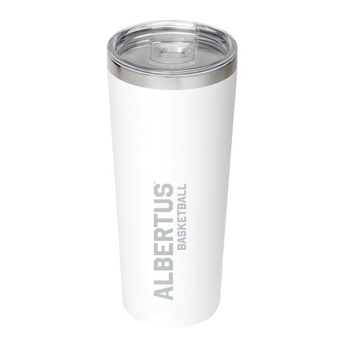  Thor Vacuum Insulated White Tumbler 22oz - Albertus Magnus Basketball Engraved