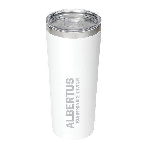 Thor Vacuum Insulated White Tumbler 22oz - Albertus Magnus Swim and Dive Engraved