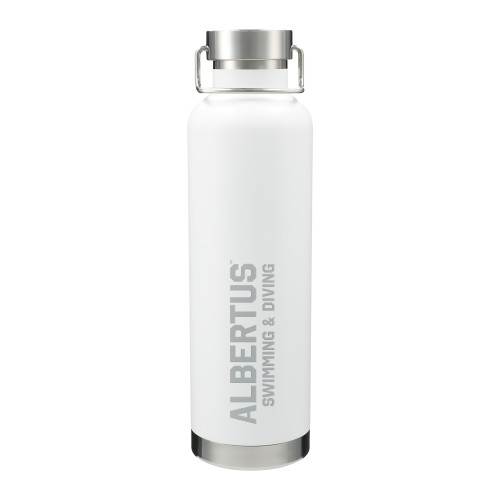  Thor Copper Vacuum Insulated White Bottle 32oz - Albertus Magnus Swim and Dive Engraved