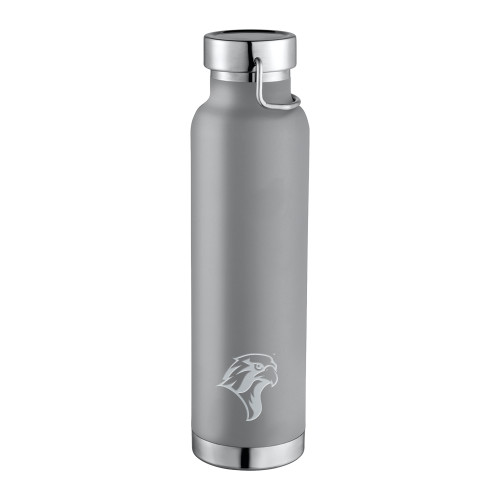  Thor Copper Vacuum Insulated Grey Bottle 22oz - Albertus Magnus Falcon Head Engraved