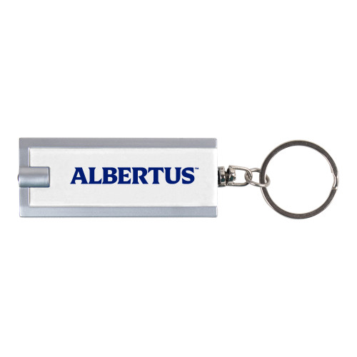  Turbo White Flashlight Key Holder - Albertus Magnus Wordmark