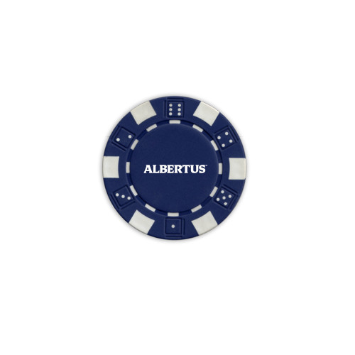  Blue Game Chip - Albertus Magnus Wordmark