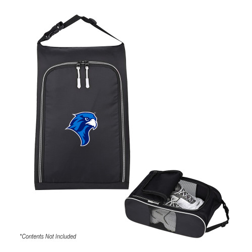  Crosstown Side Mesh Black Shoe Bag - Albertus Magnus Falcon Head