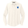 Thumbnail image for  Mercer + Mettle Womens Ivory Crepe Long Sleeve Camp Blouse