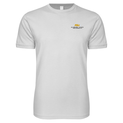  Next Level White SoftStyle T Shirt - ASU Alabama State University