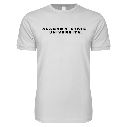  Next Level White SoftStyle T Shirt - Alabama State University