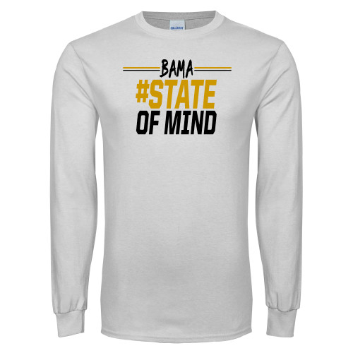  White Long Sleeve T Shirt - Bama State of Mind