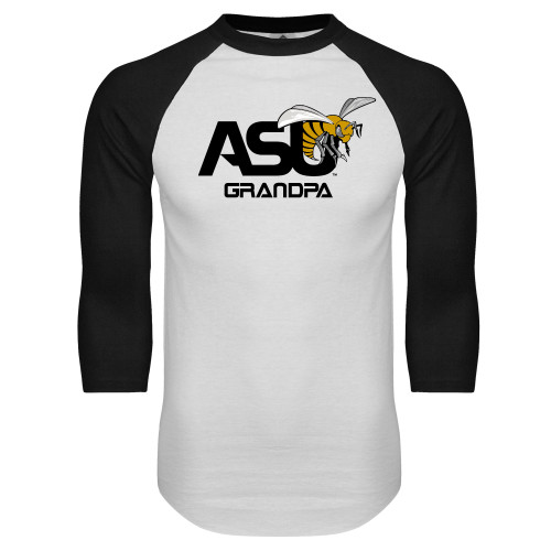  White/Black Raglan Baseball T Shirt - Grandpa