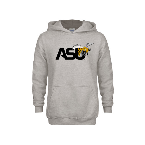  Youth Grey Fleece Hood - Official Logo