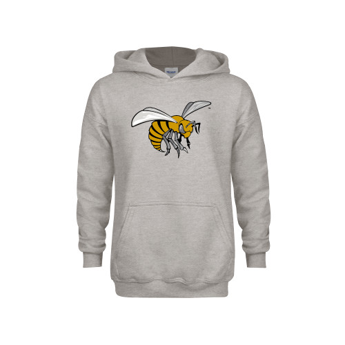  Youth Grey Fleece Hood - Hornet