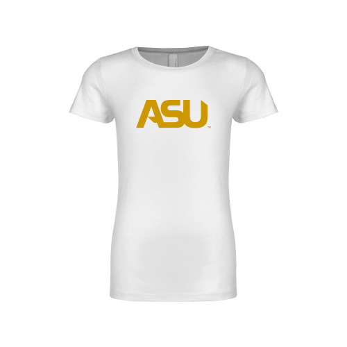  Next Level Girls White Fashion Fit T Shirt - ASU