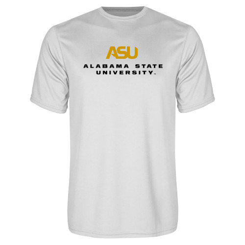  White Performance Tee - ASU Alabama State University