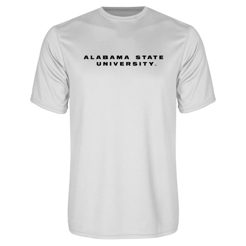 White Performance Tee - Alabama State University