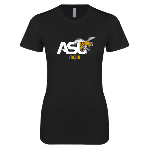  Next Level Womens Black Boyfriend Tee - Mom
