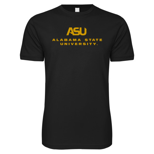  Next Level Black SoftStyle T Shirt - ASU Alabama State University